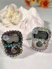 斋月特制镶钻指环计数器 便携式数字念珠计数器，适用于穆斯林诵念