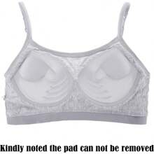 mini camisole sujetador deportivo sin costuras con relleno inalámbrico y tirantes - Azul menta - Ver 2