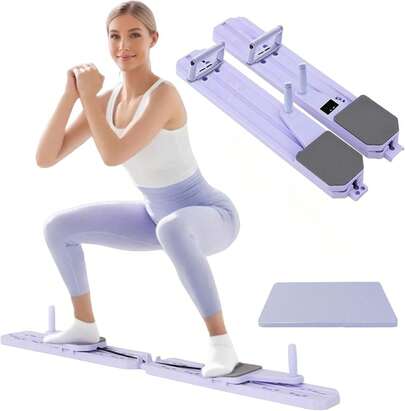 Multifunctional Pilates Board, Detachable Ab Trainer Machine With Anti-Slip & Quiet Design, Portable Pilates Reformer For Core Workouts, Home HealthyEquipment For Women