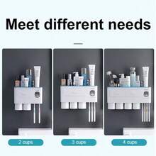 壁挂式牙刷架、壁挂式浴室杯架、浴室收纳架 - 彩色 - 查看 7