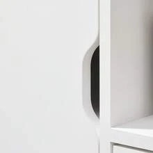 SoBuy FBT105-W, Home Office File Cabinet Printer Stand, Storage Cabinet On Wheels, Side Table End Table - White - View 10