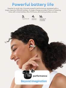 Lenovo RS119 Fashionable Bluetooth Headphones, LED Power Display, High-Quality Audio For Daily Music Listening, Low Latency For Gaming, Long Battery Life, Comfortable Fit, Compact Wireless Earphones Compatible With Android, IOS, PC, Great Gift - trắng - Xem 6