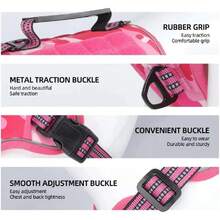 Pechera Arnés Táctica Reforzada con Correa Perros Grandes (Camuflaje Fucsia, M),37280364 - Mostaza Amarilla - Ver 6