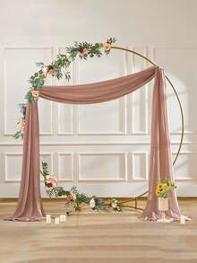 1 Stück 75*300/600cm champagnerfarbener transparenter Vorhang, geeignet für Hochzeitshintergrund, Geburtstagsparty, Babyparty, Bridal-Shower, Hochzeitszeremonie Dekoration, kann auch für Bridal-Shower, Hochzeitszeremonie, Empfang, Raumhintergrund zuhause, Mehrzweck-Hochzeitsbogen, Treppenhaus, Stuhldekor verwendet werden, Valentinstag Geschenk, Hochzeitsgeschenk, Ramadan Dekoration, Frühlingsdekoration, Osterdekoration - tiefe Champagnerfarbe - Übersicht 9