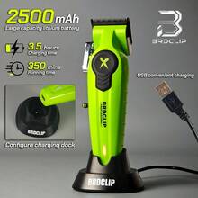 BRDCLIP Professional Haircut Set, Electric Adjustable Hair Clipper, High-Speed Motor Hair Trimmer, Rechargeable Salon Use Hair Styling Equipment FA1C, BRD-107 - Multicolor - View 5