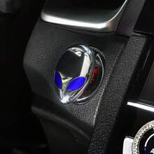 Alien Style Push Button Starter Button Cover - Premium ABS Plastic Ignition Button Protector For Cars And SUVs - Dust And Scratch Proof Push Button Starter Switch Decor - Suitable For Most Vehicles - Cool Sci-Fi Interior Accessories - A - View 3
