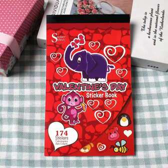 Valentine's Day Adorable Pet Heart Sticker Book | 1 Book / 174 Cute Decorative Stickers