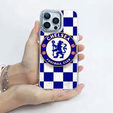 Funda para teléfono con diseño del logotipo del Chelsea Football Club compatible con fundas para teléfonos   17  16 Pro Max  15 Pro Max  13 y  12 A prueba de golpes, caídas y arañazos Un gran regalo para familiares, amigos, seres queridos, novios/novias y para Navidad - transparente - Ver 2