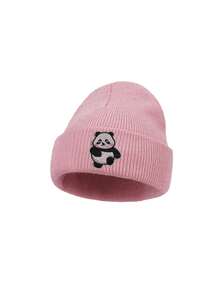 1 pieza Gorro de bebé de punto lindo para niños, sombrero de punto informal con diseño de panda de dibujos animados para niño o niña, accesorios de fotografía, 1-2 años - Multicolor - Ver 18