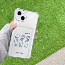 Estuche para teléfono Apple con tarjetero, adecuado para iPhone 16 Pro Max 15 14 Plus 13 12 Mini 11 X XR XS XS Max 6 6S 7 8, moda fresca, patrón artístico clásico y versátil, alta estética, transpirable, disipación de calor, borde suave, tacto cómodo, tarjeta insertable, foto personalizable, unisex, producto más vendido G7QP - Colores mixtos - Ver 3