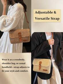 New Stylish Simple Plaid Patchwork Handbag Tote Shoulder Crossbody Bag For Women,Fall Winter Crossbody Bag Small Vintage Plaid Pattern Purse With Top Handle & Adjustable Strap, Mini Phone Bag For Essentials, Black And Brown Tartan Handbag,[US Local Warehouse] Secret Santa Gifts For Women,Travel Essentials,School Supplies,The Best Gift Choice, Birthday Gift, Valentine's Day - 彩色 - 查看 4