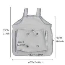 Portable Cat Grooming Apron, Convenient For Trimming Nails, Cleaning Ears, Scratch Protection, Breathable For Summer - Grey - View 8