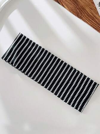 1pc Black Bohemian Sports Yoga Headband, Moisture Wicking, Stretchy & Soft Material, Unisex Running Fitness Hair Band