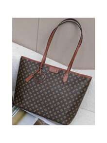 Bolsa casual feminina luxuosa NE-20973 - Café - Visão 1