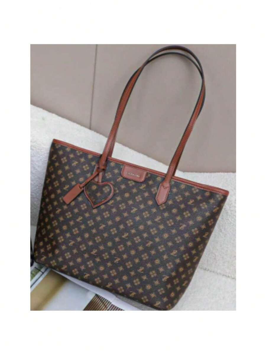 Bolsa casual feminina luxuosa NE-20973 - Café - Visão 1
