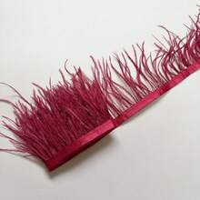 两种尺寸的柔软仿羽毛流苏，8-10厘米/3.15-3.94英寸，适用于DIY工艺品、服装、婚纱、缝纫配件、服饰装饰、丝带饰边羽毛。