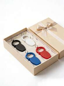 三合一多功能开瓶器钥匙扣 - 便携式ABS塑料瓶盖开启器+拉环起子+钥匙圈 - 口袋大小的多功能钥匙扣/钥匙圈，完美的婚礼回礼和派对礼物，适用于派对、烧烤、野餐、露营、旅行、家庭酒吧、调酒师、伴娘/伴郎、情人节礼物 - 彩色 - 查看 5