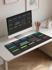 Mouse Pad With Stitched Edge, Computer Mouse Pad With Non-Slip Rubber Base, Computer Mouse Pad Is Suitable For Computer Notebook Computer Mouse (2026 Calendar Black) - Multicolor - View 9