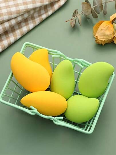 Mango Shaped Soft Makeup Sponge Blender, Foundation Mixing Beauty Sponge, Flawless For Liquid, Cream And Powder, Reusable Makeup Applicator Suitable For Powder, Liquid, Setting Soft, Daily Makeup Blending Facial Makeup Tool, Suitable For Men And Women Makeup Design, Portable Daily & Travel Essential, Multi-Color Makeup Sponge, Latex-Free Dry & Wet Foundation Makeup Puff, Suitable For All Skin Types. Facial Beauty Makeup Powder Puff Makeup Tool,Giveaways,Travel,Cheap Stuff,Travel Essential
