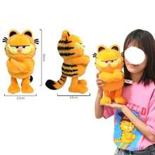 GARFIELD 1pc 25/30cm Plush Cat Paw Doll - Activity & Party Decor, Cute Valentine's Day Gift For Girlfriend, Home Decor, Birthday, Ramadan, Mother's Day, Wedding - Multicolor - View 5