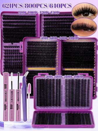 CMAYOME Lösögonfransar och limkit