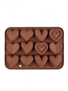 Valentine's Day Silicone Heart Shaped Mold - Thickened Non-Stick Baking Mold, Heart-Shaped Grooves, Suitable For Making Cakes, Chocolates, Soaps - Reusable Confession Cake And Dessert Mold - Multicolor - View 12