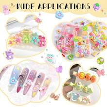 100Pcs Purple Slime Charms Assorted Cute Decoden Embellishments, Kawaii Slime Accessories,Candy Heart Bear Bulk Flatback Resin Charm For Phone Junk Cases,ScrapbooFKing Crafting & DIY Decoration - 紫色的 - 查看 7