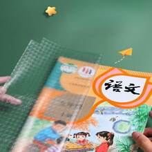 10pcs Pre-Cut Self-Adhesive Book Cover Film, Transparent Matte Waterproof Book Cover, Dust-Proof Book Jacket, Back To School Supplies, Random Pattern, Suitable For School Items, Back To School Season - Clear - View 6