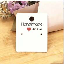 100pcs 5x4cm Fashion Earring Display Cards, Various Styles Earring Stud Presentation Paper Cards - Multicolor - View 2