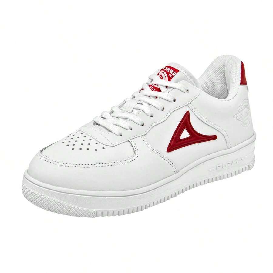 Pirma Men's Urban Tennis Shoes In White And Red. - 白色 - 查看 1