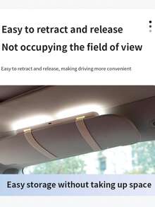 (1-Pack)   Car Visor LED Vanity Mirror With 3 Modes, Rechargeable Touchscreen Makeup Mirror With Dimming Function, Anti-Glare Rearview Mirror For Sun Protection & Travel - Trắng - Xem 5