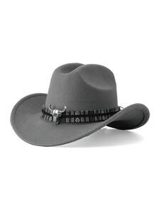 1pc Animal Bohemian Polyester Bow Western Cowboy Hat, Versatile Fashion Accessory For Daily Wear, Unisex - Multicolor - View 7