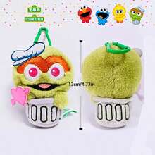 正版芝麻街毛绒玩偶钥匙扣吊坠艾尔莫红色玩偶摆件背包挂饰 - 彩色 - 查看 11