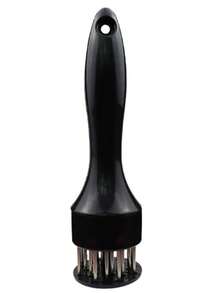 1个不锈钢肉锤，21根超锋利针状刀片，厨房工具，可用于嫩化鸡肉、牛排、牛肉等。