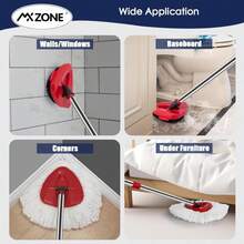 MXZONE Scrubber Mop Head Replacement Compatible With O Cedar EasyWring 1 Tank System, Spin Mop Scrub Brush Head, Hard Bristle Cleaning Brush Attachment For Kitchen Tile Floor, Not Fit RinseClean - Màu15 - Xem 7