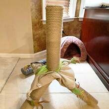 Cuerda de yute natural de cáñamo (8 mm x 165 pies), cuerda de yute fuerte para manualidades, poste de rascar para gatos, jardinería, decoración - 8 mm x 165 pies - Ver 4