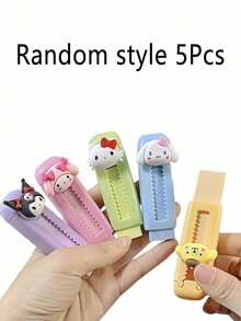 Sanrio 1/5pcs Hello Kitty, Kuromi, Cinnamoroll Expandable Erasers, Suitable For Students And Office Use, Back To School Supplies (Some Items May Be Randomly Shipped) - Multicolor - View 12