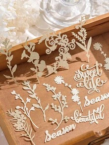 20pcs/Pack Vintage Hollow Scrapbooking Papers, DIY Decoration Craft Papers, Holiday Gifts, Handmade Collage Materials, Personalized Scrapbook Planning Creative School Supplies (6 Assorted Designs)