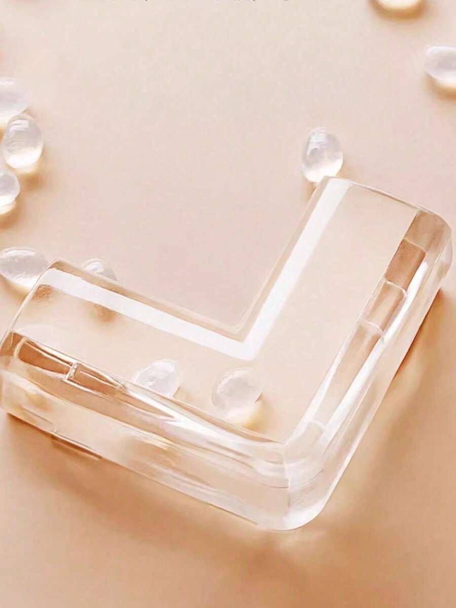 4/12/16pcs Silicone Furniture Corner Guards, Transparent Soft Edge Protectors, Corner Bumpers, Best Clear Table Corner Protection Pads, Protect Furniture & Cabinets From Sharp Edges - Clear - View 1