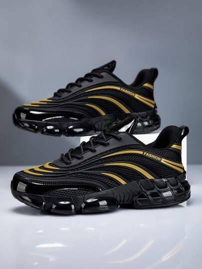 男士透气休闲运动鞋，户外健步鞋 - 动感时尚。厚底设计，柔软轻便，适合通勤或周末慢跑。