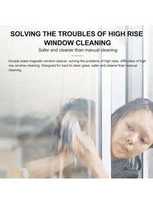 EstiloYosoo Cepillo De Limpieza De Vidrios, Limpiador De Ventanas MagnéTico Herramienta De Limpieza Del Hogar Para Vidrio De Edificios AltosVersióN Mejorada - 1 - Ver 4