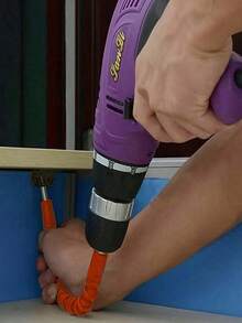 1支高品质柔性钢钻头延长杆 - 360°旋转精密钻孔工具，兼容所有钻头，无需外接电源，防锈耐用，DIY家居维修小工具，适用于难以触及的区域/木工/汽车维修/建筑/家务/DIY项目，是四季皆宜的理想车间和家庭钻孔配件。 - 彩色 - 查看 3