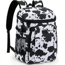 Tuwubi - Mochila enfriadora de 35/42 latas mochila enfriadora aada a prueba de fugas para hombres y mujeres impermeable suave cara almuerzo camping playa viajes bolsa enfriadora de hielo - Estampado de vaca+M - Ver 5