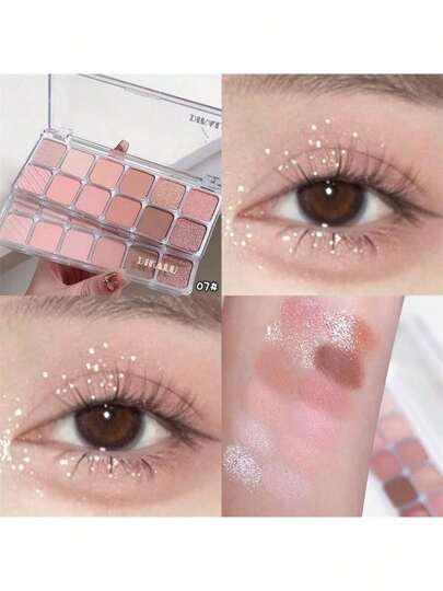 DIKALU ミルクティー12色 アイシャドウパレットダークカラフル 高発色 可愛い 超密着テクスチャー シアー アイシャドウ ラメ 涙袋 元気 長持ち ハイライト チーク