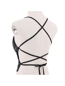 Sequin Butterfly Top, Glittery, Carnival Costume - 寶藍色 - 查看 3