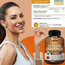 Ceylon Cinnamon Capsules - 1200 Mg Per Serving - Helps Balance Blood Sugar Levels, Rich In Powerful Antioxidants, And Helps Improve Blood Circulation - 120 Capsules - 1 chai - Xem 7
