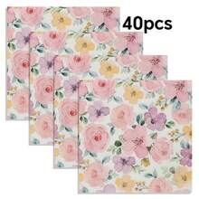 20pcs/40pcs/60pcs/80pcs/100pcs/200pcs/組 餐巾紙，2層柔軟正方形花卉圖案餐巾紙，未摺疊 33cm*33cm，適用於：婚禮、茶會、生日派對裝飾餐巾紙、派對裝飾、派對用品、節日裝飾、節日用品 - 彩色 - 查看 10
