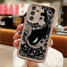 Funda de móvil con estampado de graffiti oscuro para Samsung S25/S24/S23/S22/S21 y modelos de la serie A, compatible con iPhone 17/16/15/14/13/12/11/Pro Max y modelos de la serie MOTO G, ¡un gran regalo de Navidad para mujer! - Negro - Ver 4