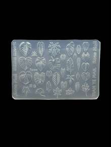 1pc Natural Inspiration Tropical Plant Leaf & Bird 3D Nail Art Mold, Transparent Silicone Nail Mold, DIY - Clear - View 8