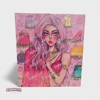 EverlyX Kevin & Coco Glam Luxe 72-Color Palette - Eyeshadows, Blushes, And Highlighters In Vibrant And Metallic Shades - Matte And Glitter Finishes For Expressive And Colorful Makeup Looks - ✅ Shipping To Spain In 24/48 Hours